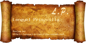 Lengyel Priszcilla névjegykártya